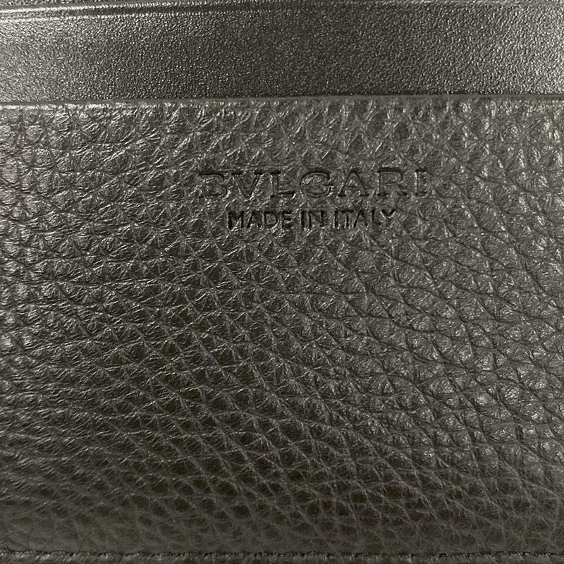 Bvlgari Card Case Black Leather