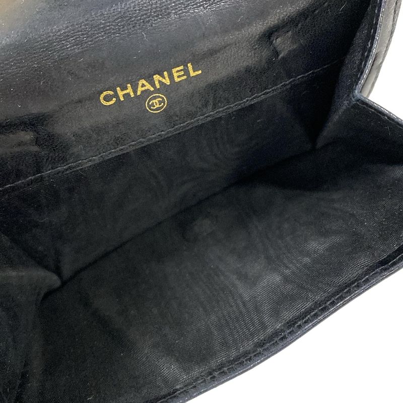 Chanel Hook Wallet Black Lambskin