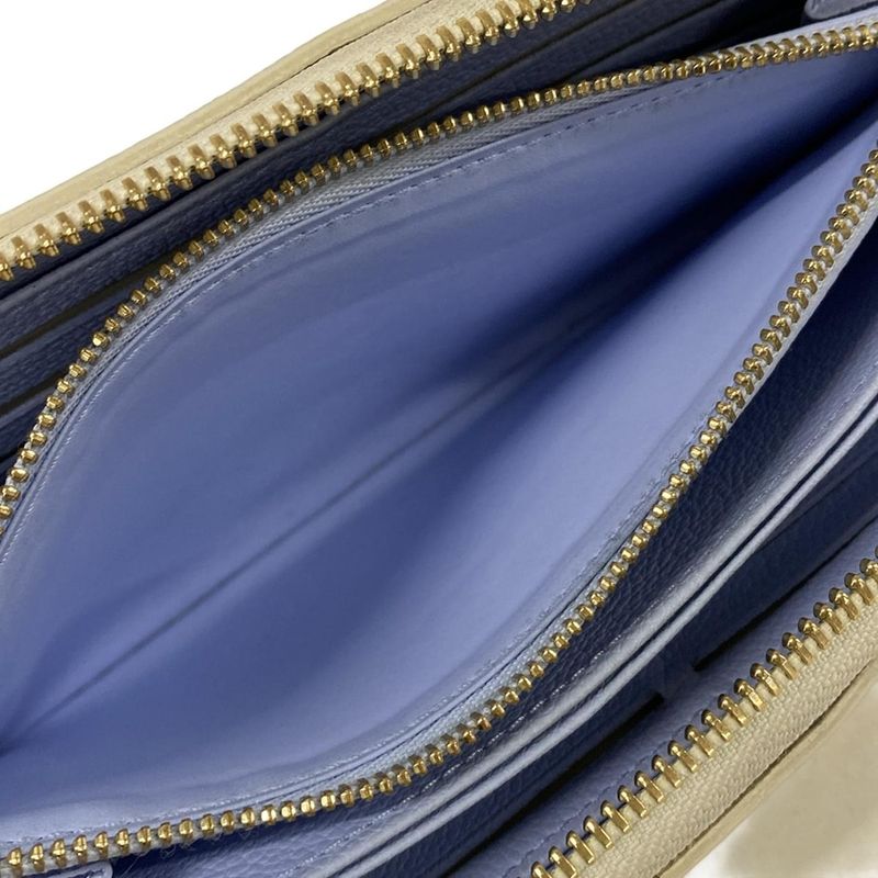 Louis Vuitton Wallet Bicolor Monogram Empreinte Zippy Latte White Candy Blue