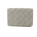 Bottega Veneta Trifold Wallet Maxi Intrecciato White Leather