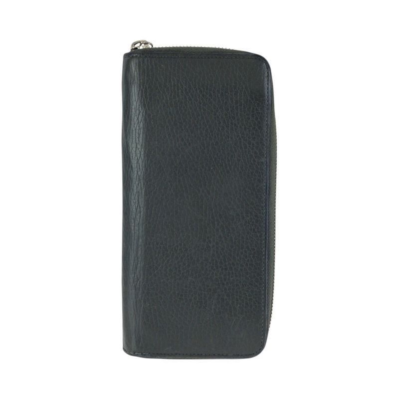 Louis Vuitton Taurillon Zippy Wallet Vertical Black Silver Leather