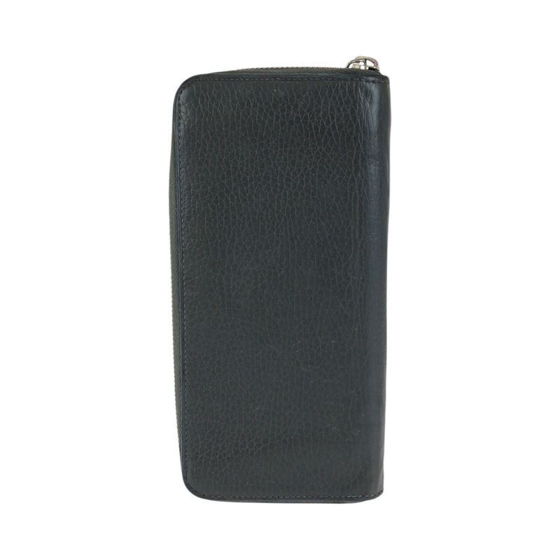 Louis Vuitton Taurillon Zippy Wallet Vertical Black Silver Leather