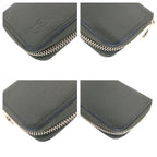 Louis Vuitton Taurillon Zippy Wallet Vertical Black Silver Leather