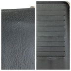 Louis Vuitton Taurillon Zippy Wallet Vertical Black Silver Leather