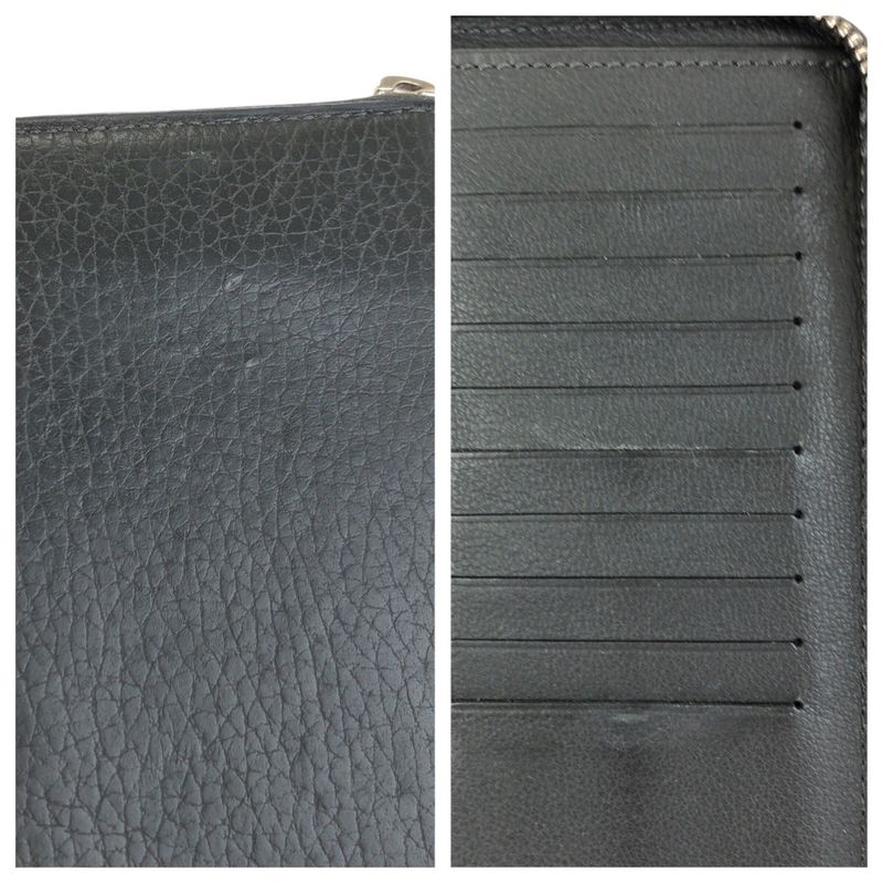 Louis Vuitton Taurillon Zippy Wallet Vertical Black Silver Leather