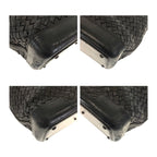 Bottega Veneta Black Gunmetal Leather Shoulder Bag