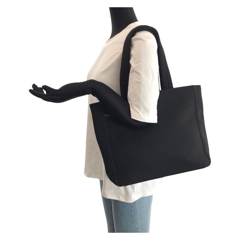 Prada Sports Black Silver Nylon Tote Shoulder Bag