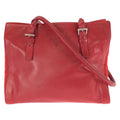 Prada Tessuto Red Silver Leather Nylon Shoulder Bag Tote