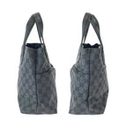 Gucci Black Silver GG Canvas Leather 002 058 Tote