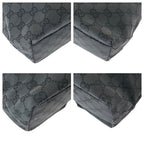 Gucci Black Silver GG Canvas Leather 002 058 Tote