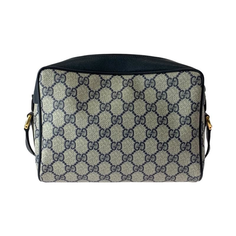Gucci Vintage Sherry Shoulder Bag Navy Beige