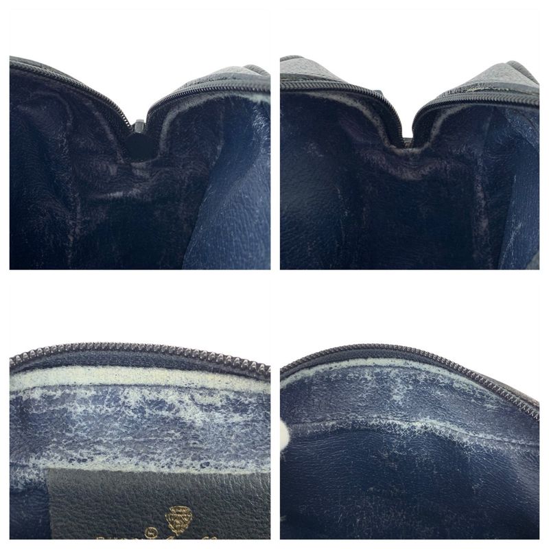 Gucci Vintage Sherry Shoulder Bag Navy Beige