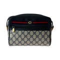 Gucci Vintage Sherry Shoulder Bag Navy Beige
