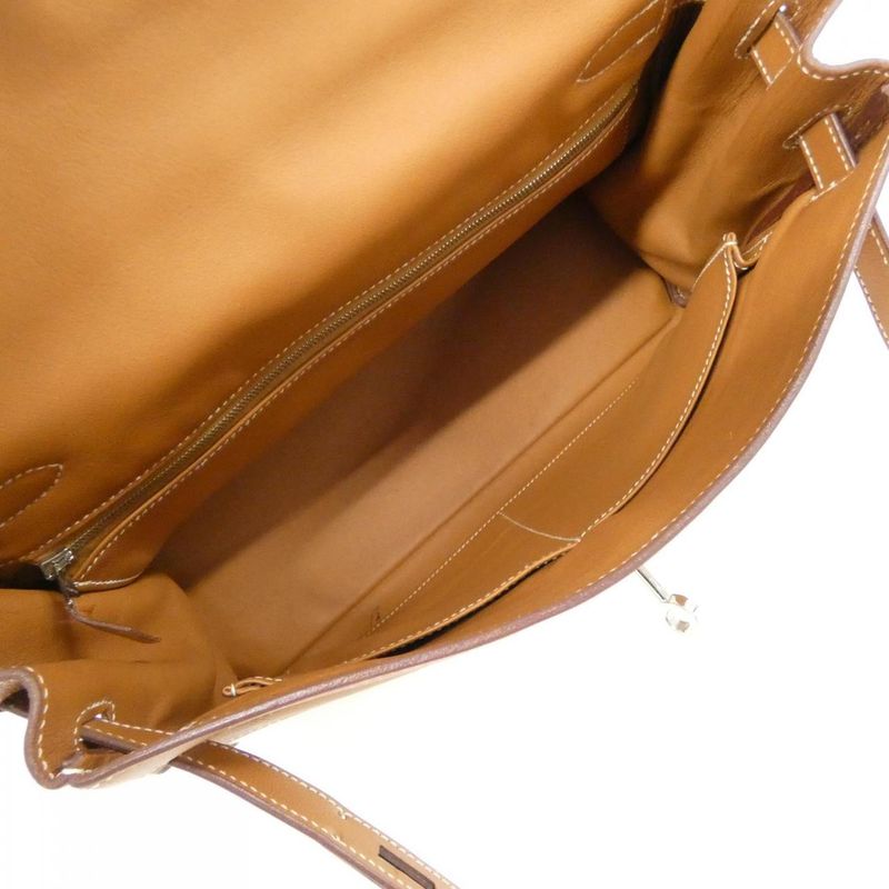 Hermes Kelly Bag Leather Gold Palladium