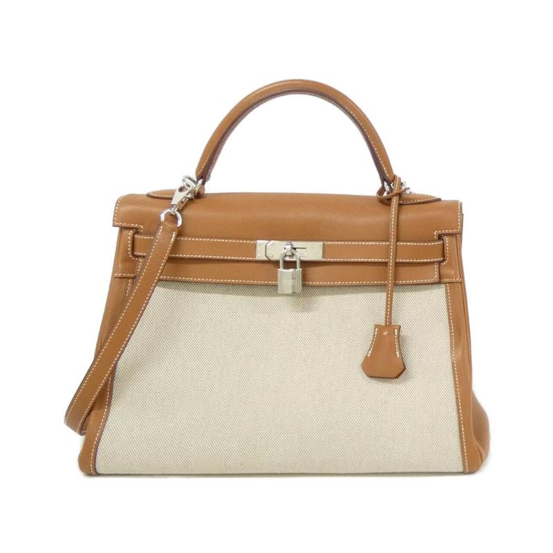 Hermes Kelly Bag Leather Gold Palladium