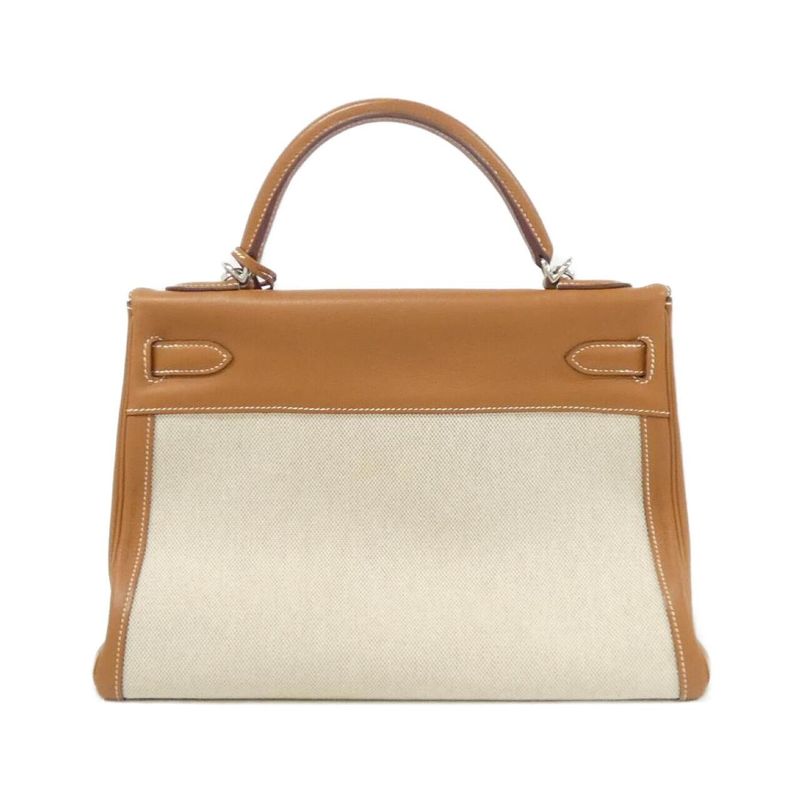 Hermes Kelly Bag Leather Gold Palladium