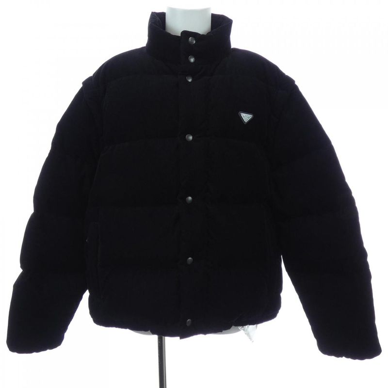 Prada Triangle Logo 2-Way Down Jacket