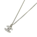 Chanel Necklace Silver Crystal