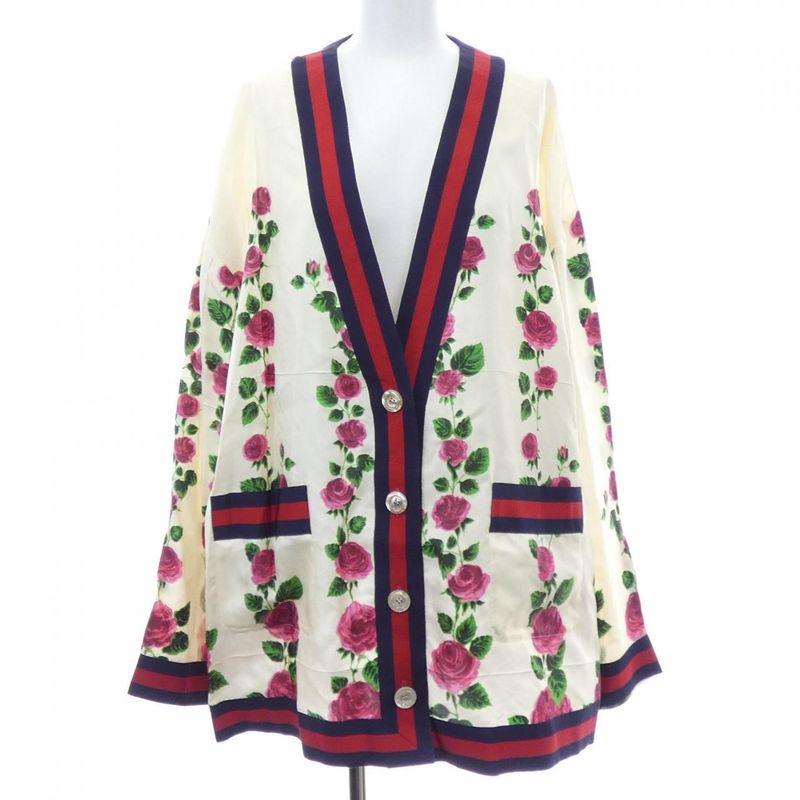 Gucci Cardigan Silk Beige