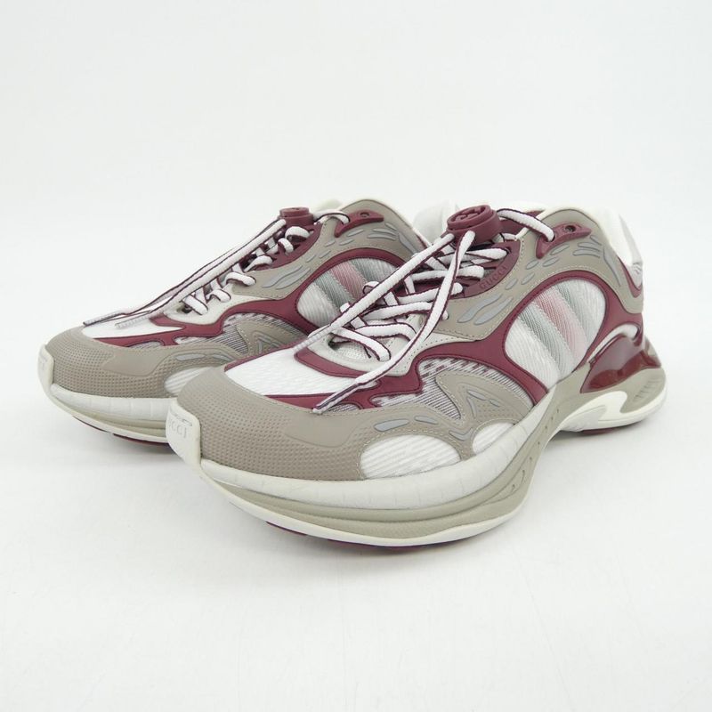 Gucci Sneakers White 8 Gray Red