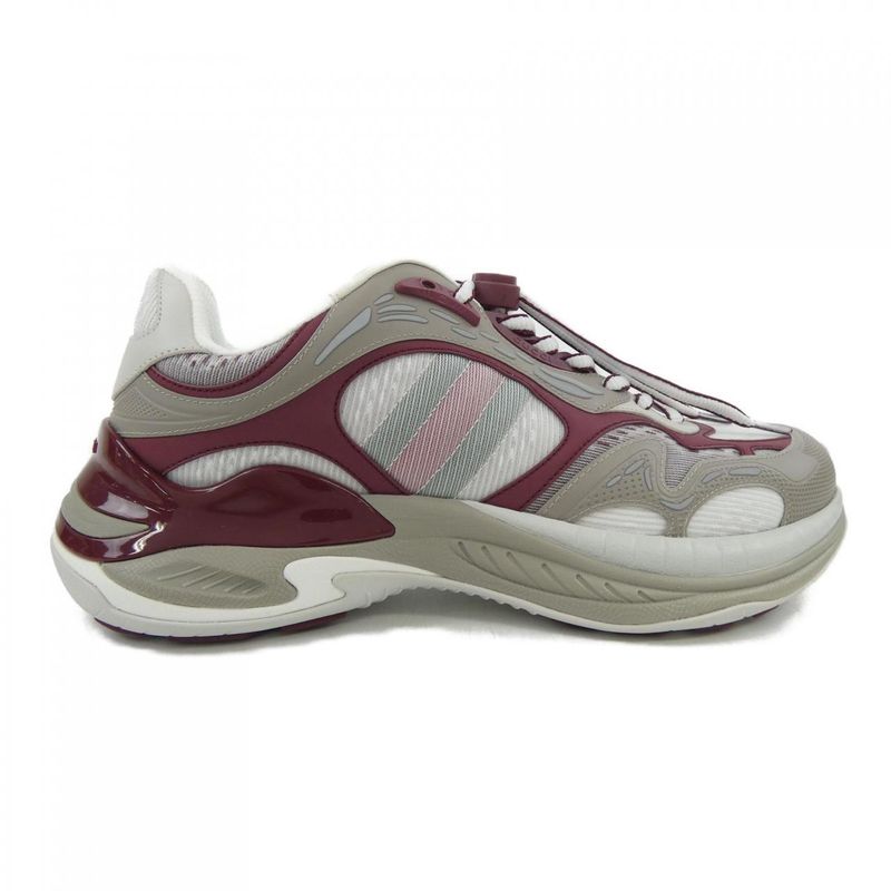 Gucci Sneakers White 8 Gray Red
