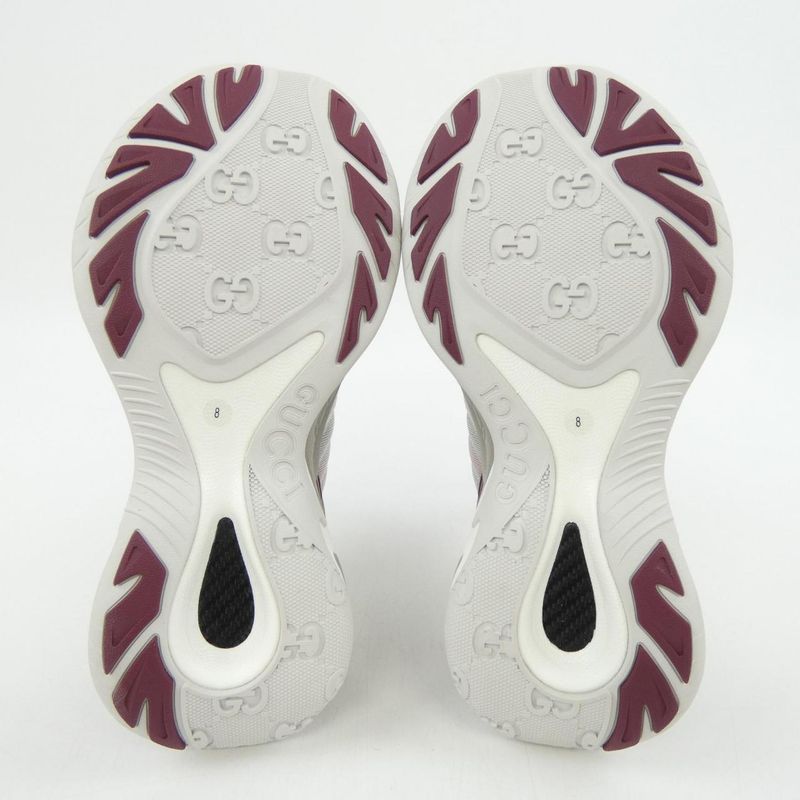 Gucci Sneakers White 8 Gray Red