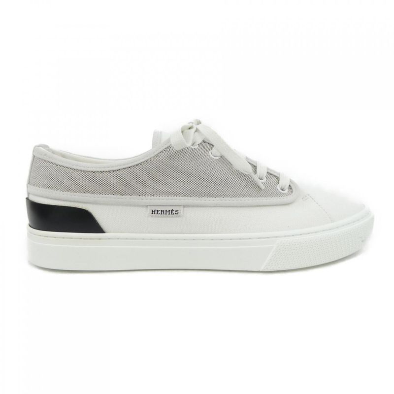 Hermes Sneakers Black 42 White Beige