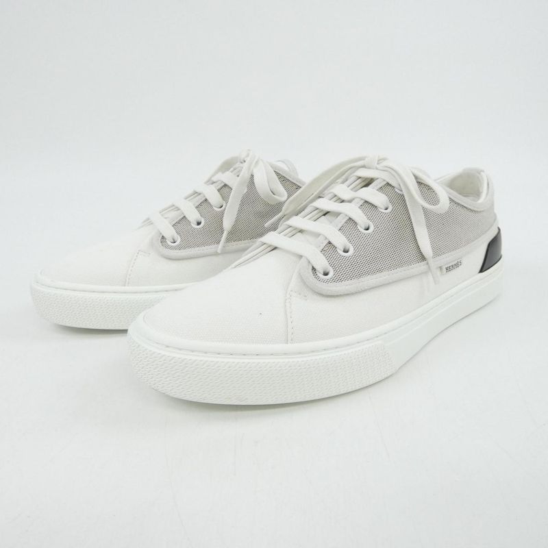 Hermes Sneakers Black 42 White Beige