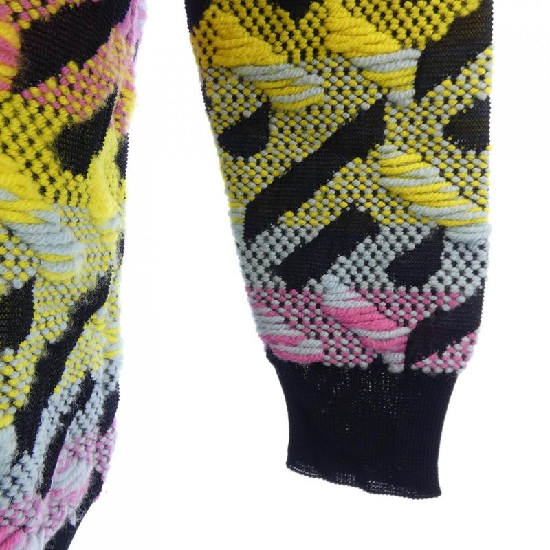 Versace Knit Sweater Blue 38 Pink Yellow