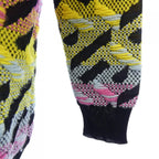 Versace Knit Sweater Blue 38 Pink Yellow