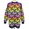 Versace Knit Sweater Blue 38 Pink Yellow