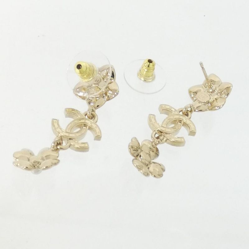 Chanel Earrings White Crystal