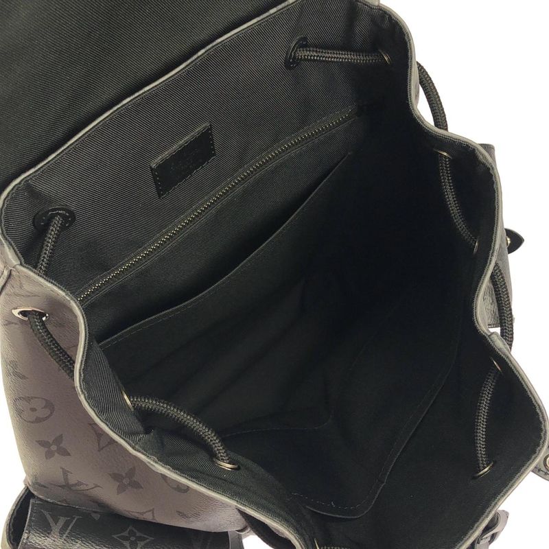 Louis Vuitton Monogram Eclipse Reverse Christopher MM Backpack Gris Black