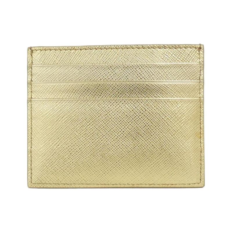 Prada Card Case Gold Platino