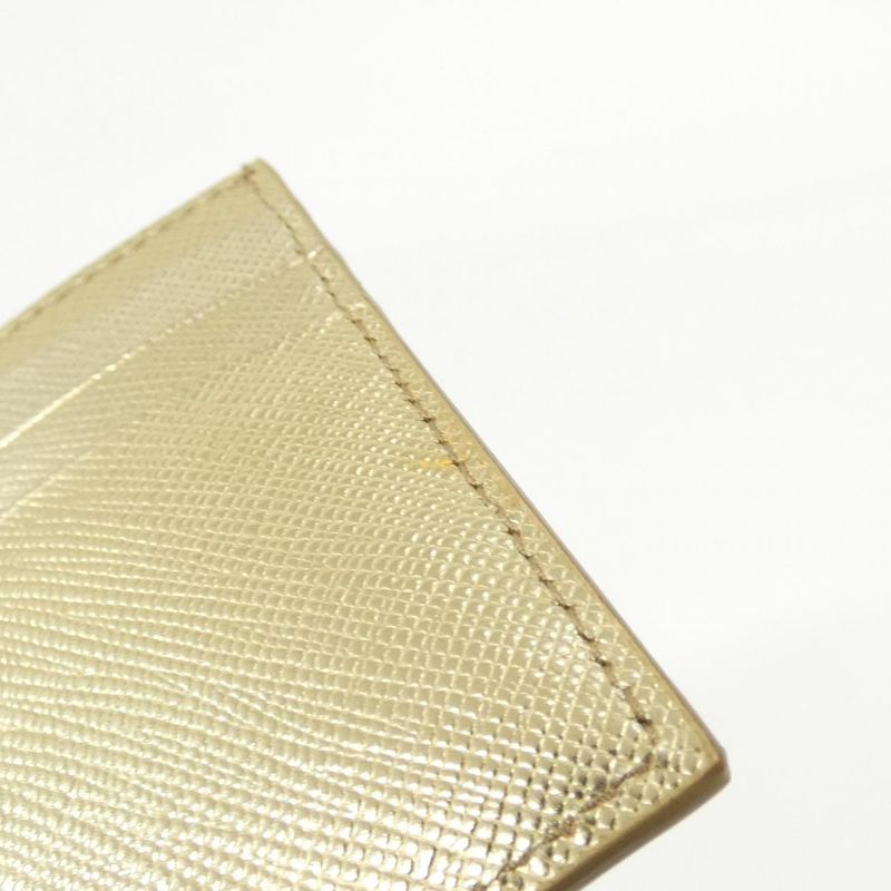 Prada Card Case Gold Platino
