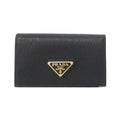 Prada Card Case Gold Nero