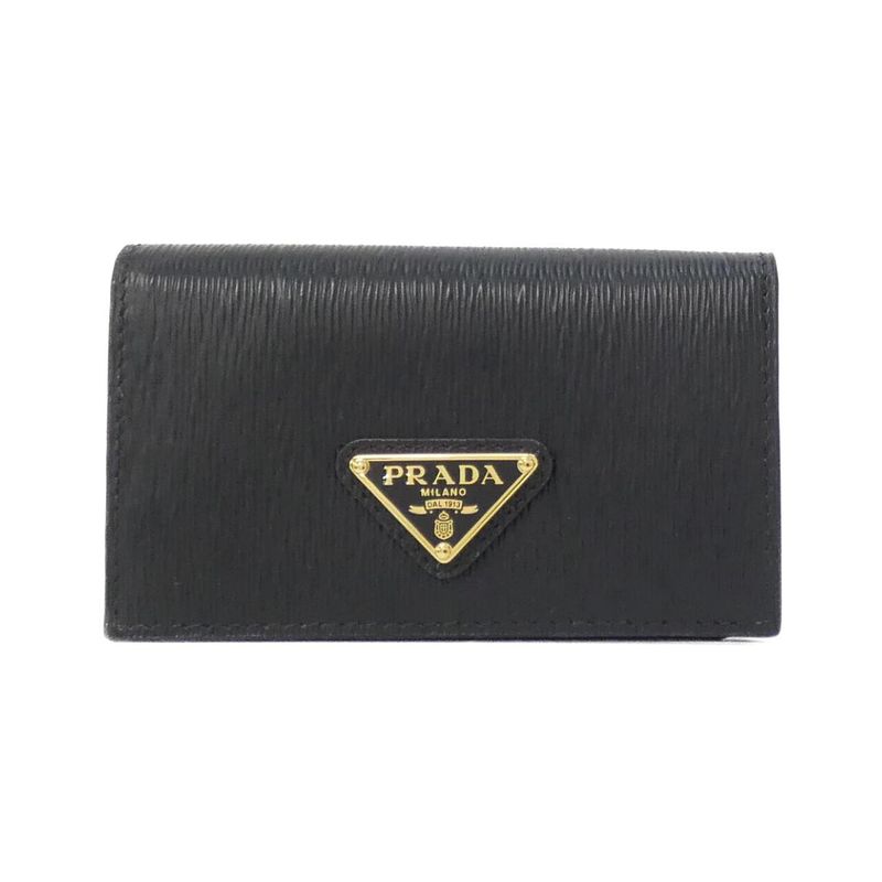 Prada Card Case Gold Nero