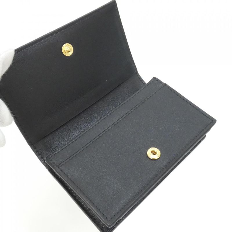 Prada Card Case Gold Nero