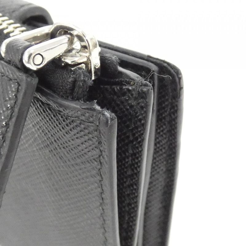 Prada Wallet Silver Nero