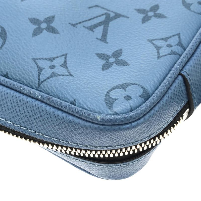 Louis Vuitton Taiga Llama Outdoor Shoulder Bag Denim