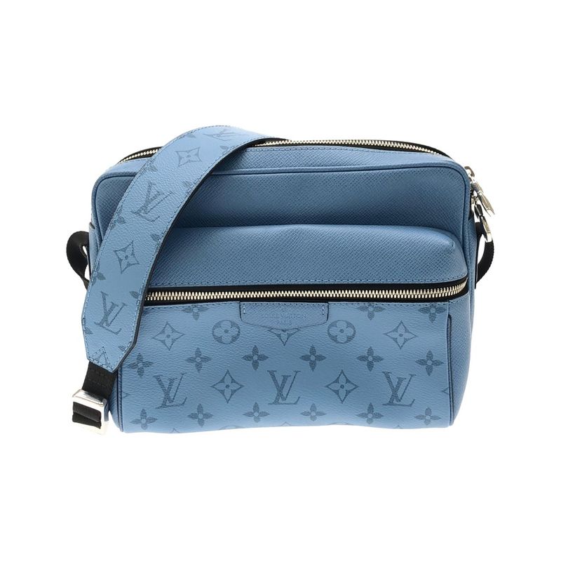 Louis Vuitton Taiga Llama Outdoor Shoulder Bag Denim