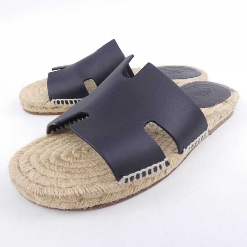 Hermes Antigua Sandals Black 39