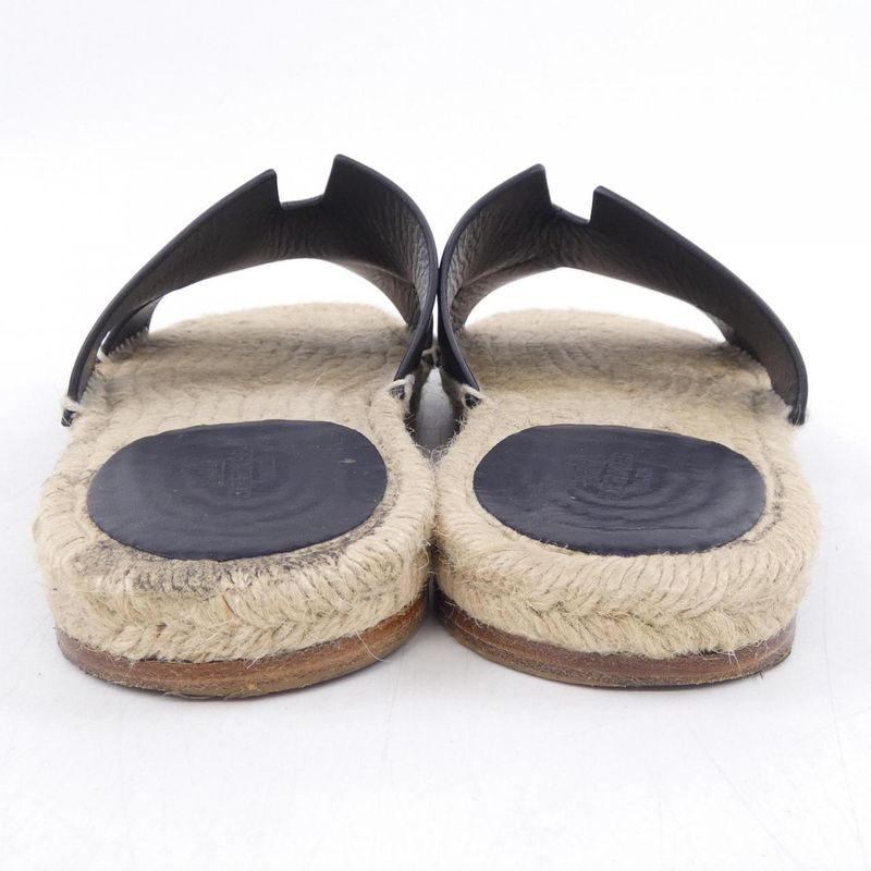 Hermes Antigua Sandals Black 39
