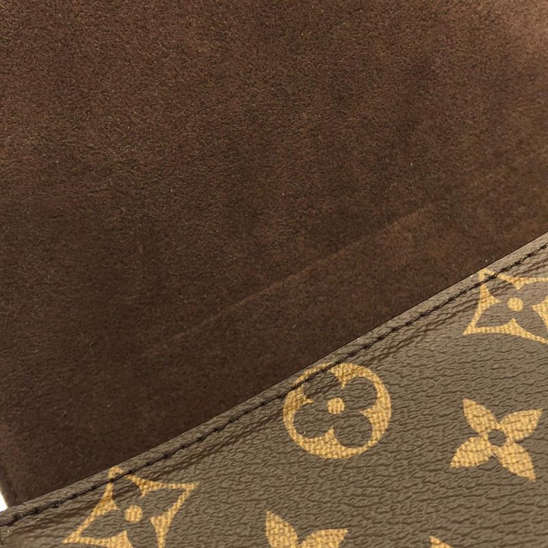 Louis Vuitton Monogram Wallet on Chain Lily Shoulder Bag Marron