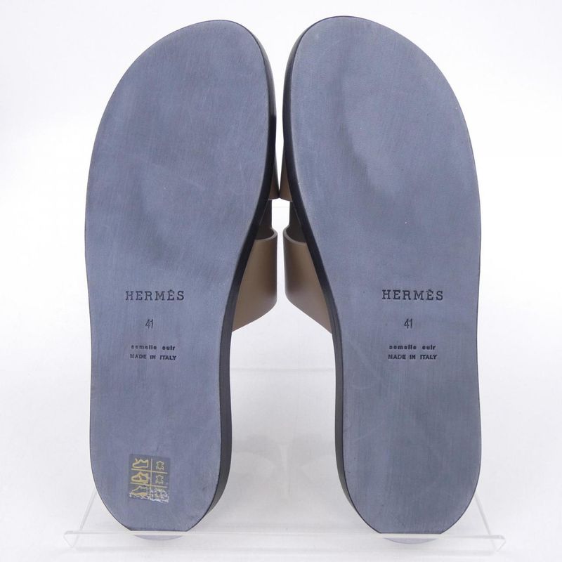Hermes Izmir Sandals Brown 41