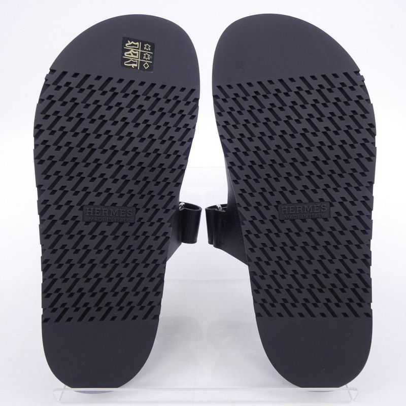 Hermes Chypre Sandals Black 41