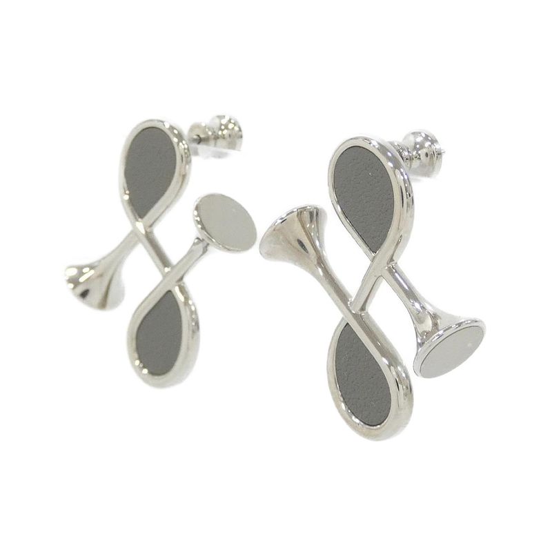 Hermes Col Ash Earrings Gris Meyer