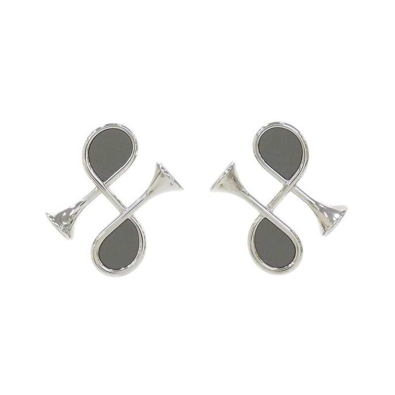 Hermes Col Ash Earrings Gris Meyer