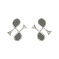Hermes Col Ash Earrings Gris Meyer