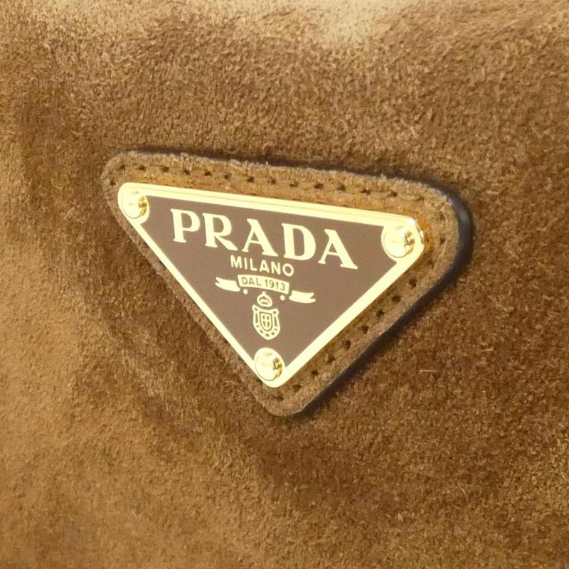Prada Shoulder Bag Gold Cacao
